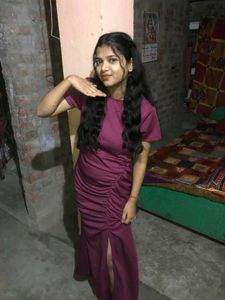 Wine Ruched Party Dress