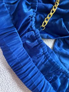 Zara Blue Chain Strap Top