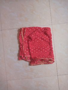 Red Embroidered Sleeveless Dress