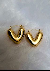 Heart Hoops Earrings Anti Tarniish turnish