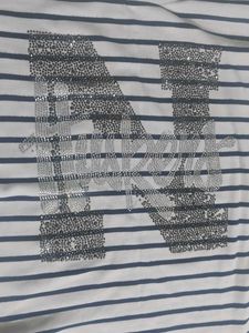 Striped Tee with 'N' Detail