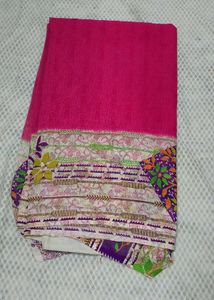Pink Saree with Blouse