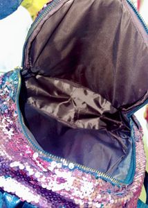 Silver &amp; Pink Sequence Backpack