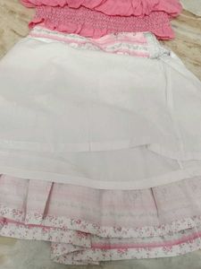 3-4yr Baby Girl 3 Piece Skirts,Top And Jacket Set
