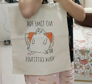 Hand Painted Cat Bag