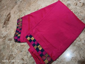 Pink Saree With Blouse