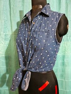 Size S/M 🎁Buy 2 Get 1 Free🎁 Denim Heart Top