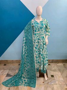 Cotton Kurta Set With Dupatta