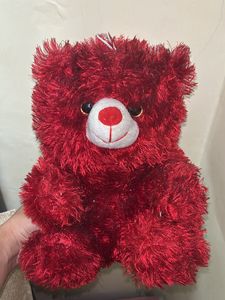 Red Plush Bear &amp; Heart Set