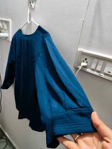 Blue Dress with Bow Details