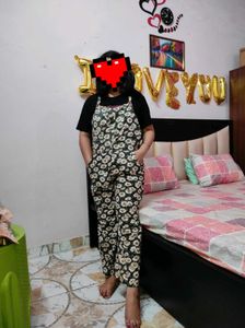 Floral Style Jumpsuit Pure Cotton