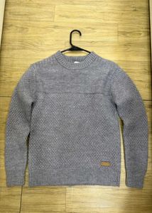 Gray Textured Winter Top - Size S