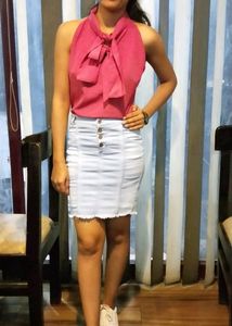 Light Blue Denim Skirt