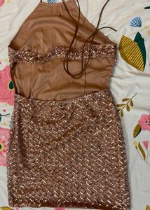 Urbanic All Over Sequins Backless Party Dress