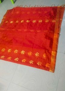Orange Colour Shinning Organza Saree
