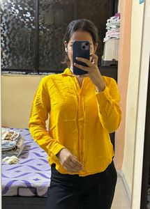 Cotton Bright Yellow Shirt