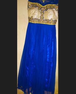 Blue Gown Suit Dupatta