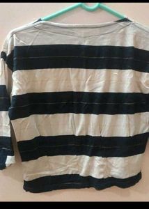 Striped 3/4 Sleeve Tee