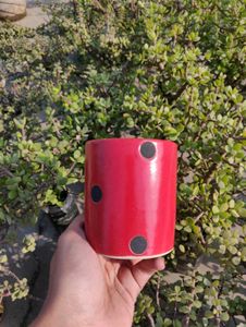 Beautiful Dotted Red Planter For Your Plants