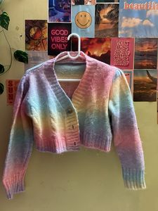 Rainbow Knit Cardigan