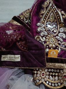 Heavy Work Lehanga Cum Saree With Stitched Blous