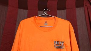 Hanes Long Sleeve Orange T Shirt