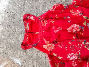 Red Floral Maxi Dress