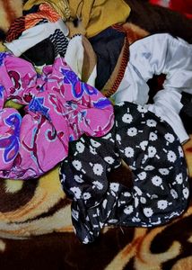 Women Fluffy Hair Scrunchies Band Set