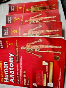 BD Chaurasia&#39;s HUMAN ANATOMY Volumes (1,2,3,4)