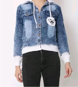 Denim Jacket With Cap