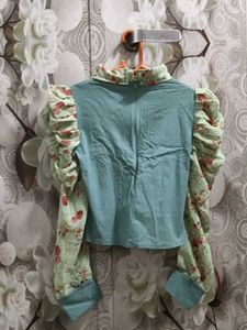 Floral Puff Sleeve Crop Top&amp; Body Mist