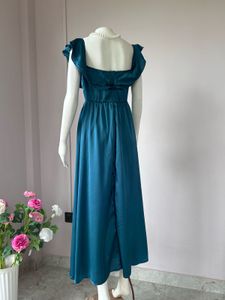 Teal Ruffle Maxi Dress