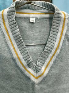 Grey Unisex Korean Sweater Vest