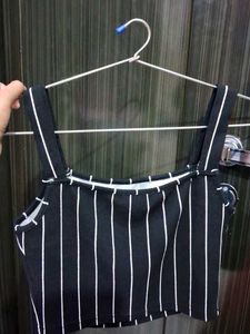 Shein Striped Crop Tank Top Size S