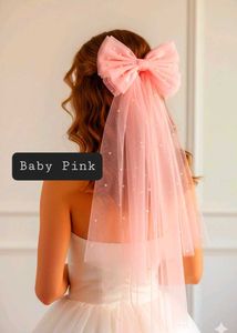 Bow Veil Headpiece - Alligator Clips 3 New