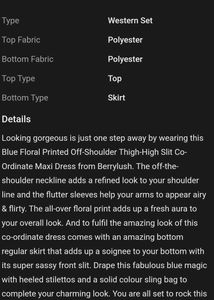 Top Skirt Western Set