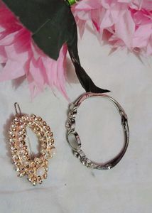bracelet and hair pin combo