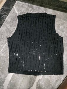 Black Cutout Top