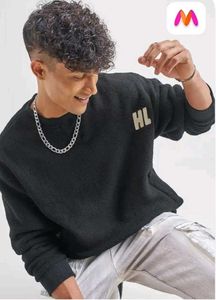 Trendy Round Neck Oversized Sweatshirt