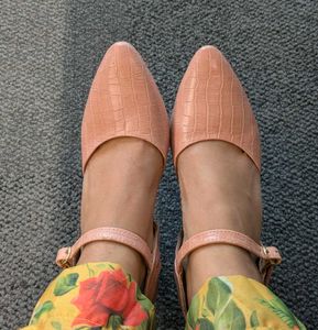 Peach shoes