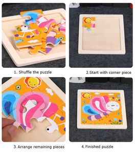 9PCS Jigsaw Puzzles – Wooden 3D Puzzle | Pack: 5