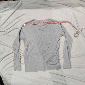 100% Cotton V-neck Long Sleeve T-Shirt