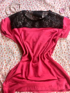 Neck And Back Mesh Top
