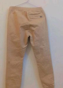 Khaki Jogger Pants with Drawstring