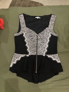 black corset style vest