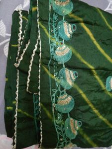 Green Chiffon Saree