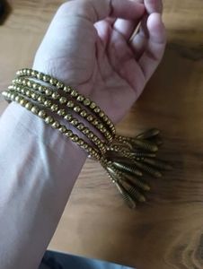 Antique Gold Beaded Kada/Bangles