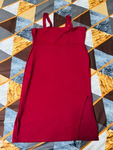 Maroon Body cone Dress 🌹