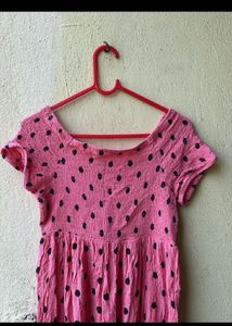Pinteresty 🎀Polka dot dress A line💗🤍