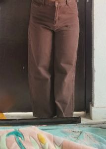 Brown Wide Leg Jeans